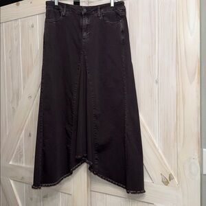 Wash Lab Selma Dark Smoke Black Wash maxi skirt like brand new size 30